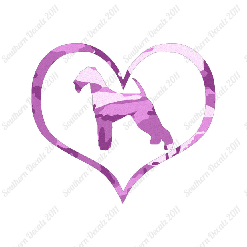 Airdale Terrier Dog Heart Love