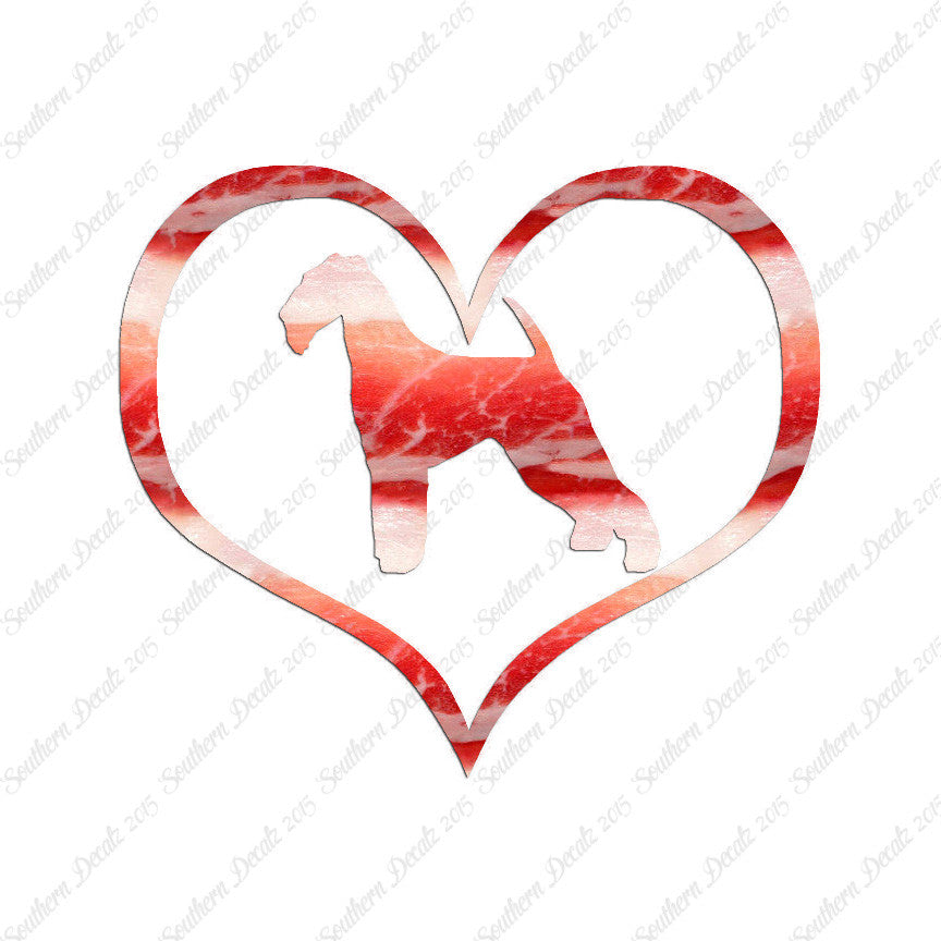 Airdale Terrier Dog Heart Love