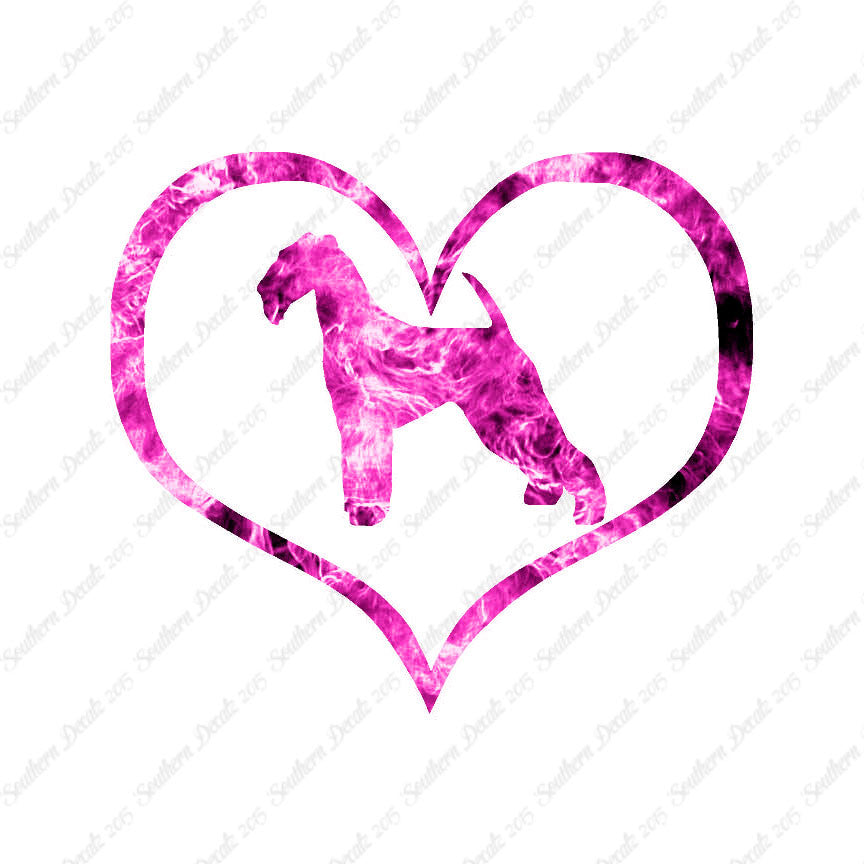 Airdale Terrier Dog Heart Love
