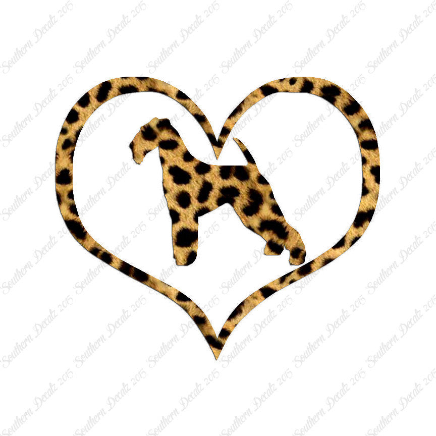 Airdale Terrier Dog Heart Love
