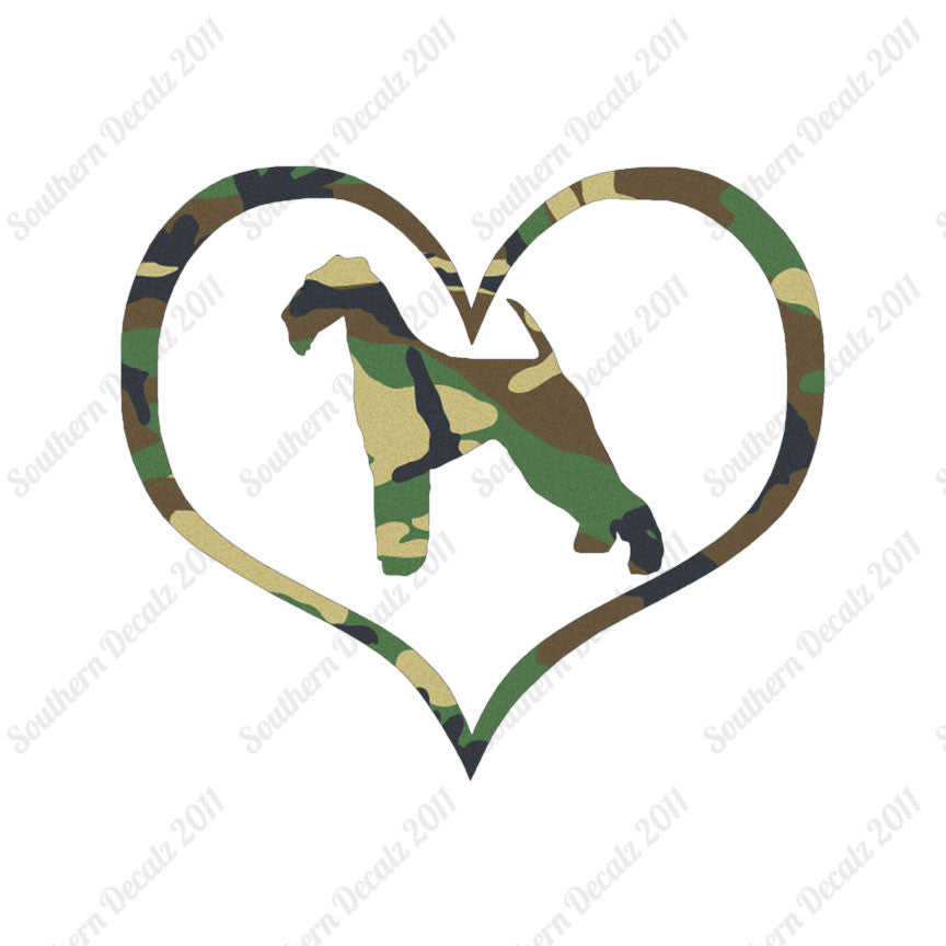 Airdale Terrier Dog Heart Love