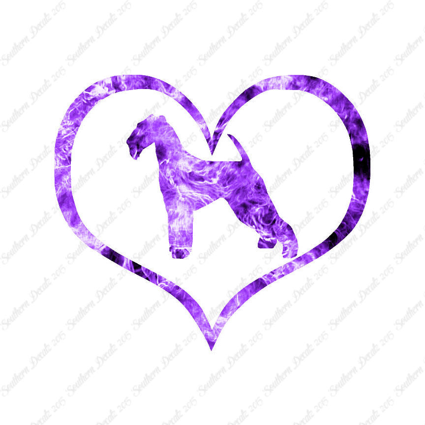 Airdale Terrier Dog Heart Love