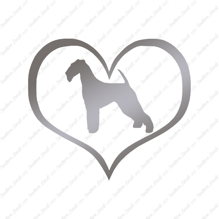 Airdale Terrier Dog Heart Love
