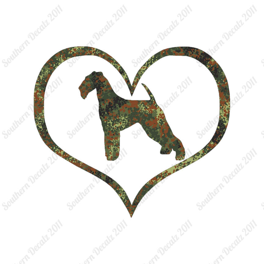 Airdale Terrier Dog Heart Love