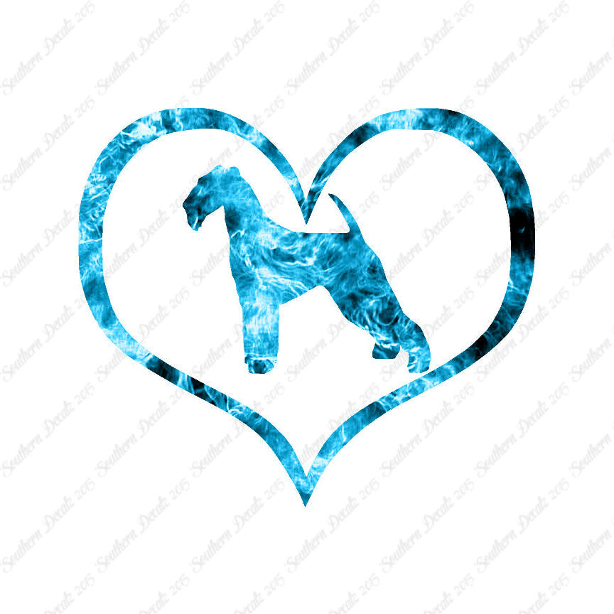 Airdale Terrier Dog Heart Love
