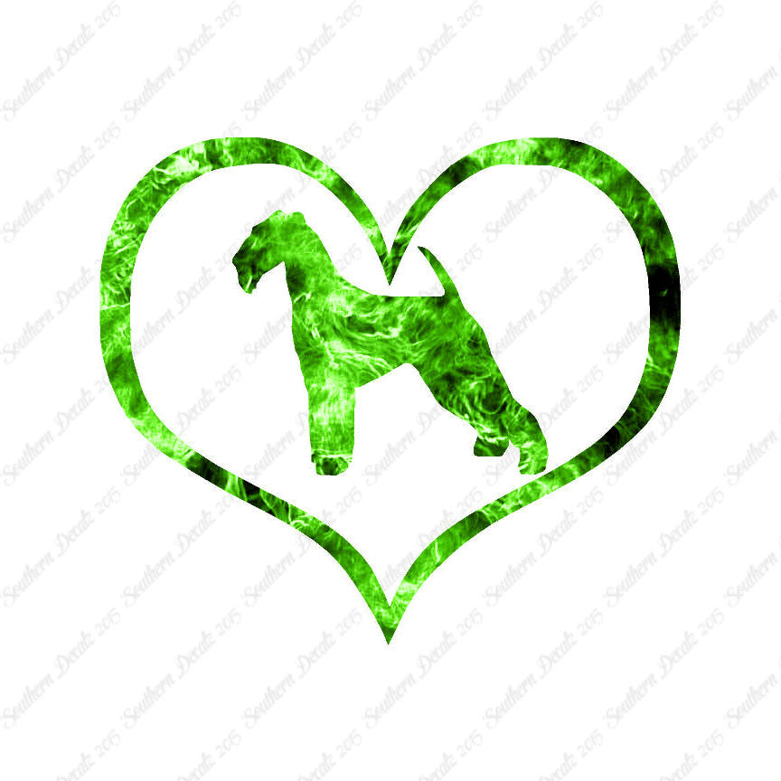 Airdale Terrier Dog Heart Love