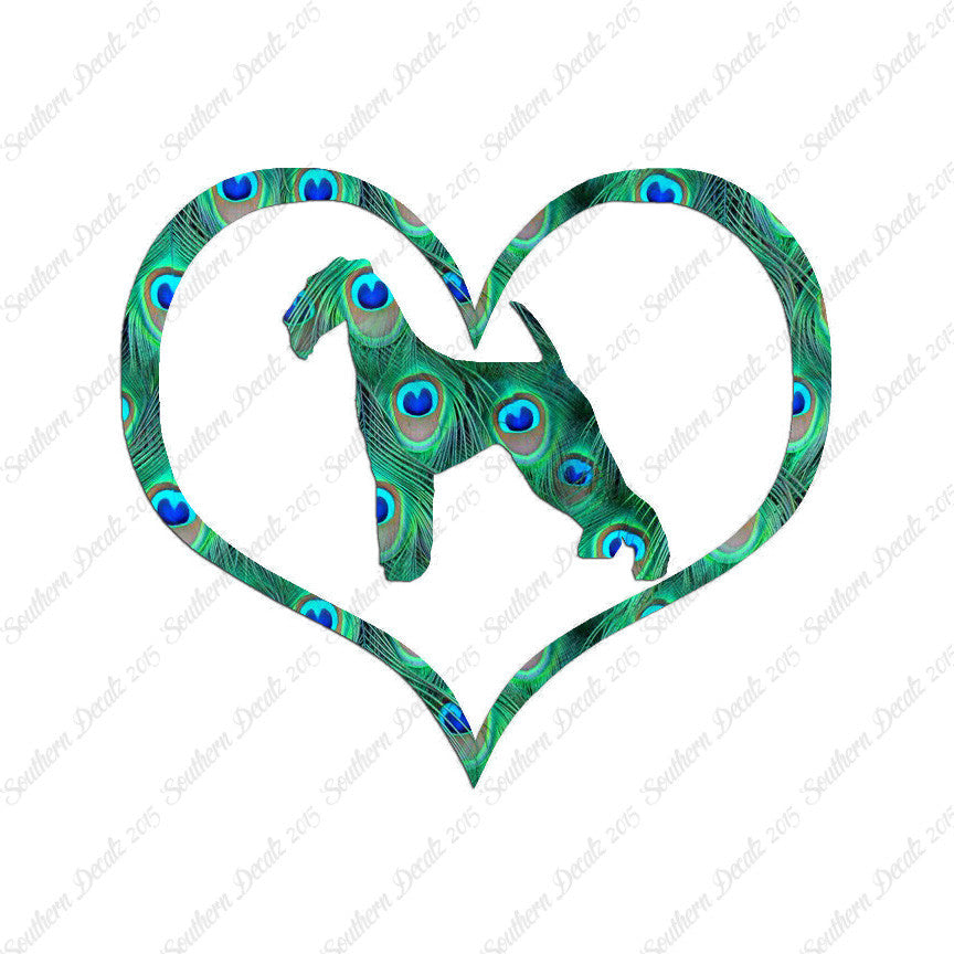 Airdale Terrier Dog Heart Love