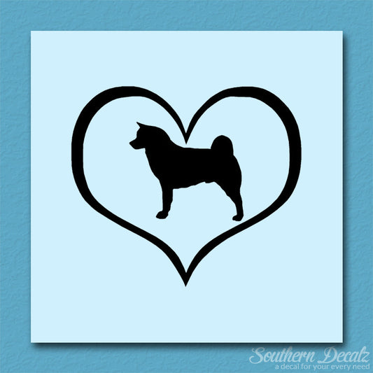Akita Dog Heart Love