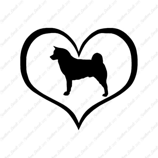 Akita Dog Heart Love