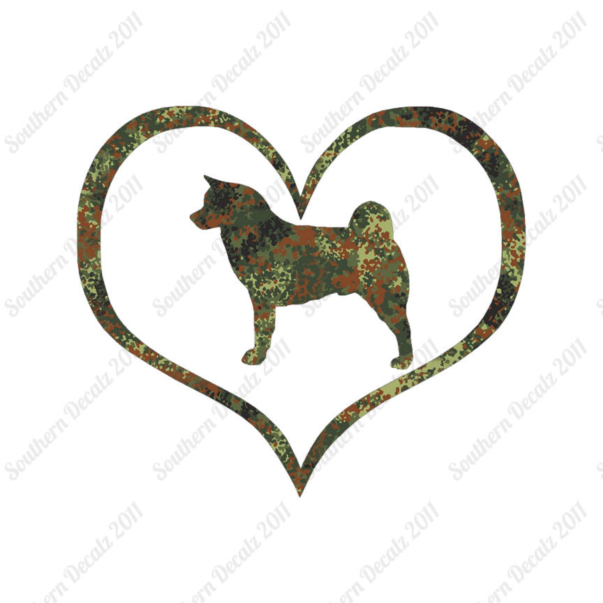 Akita Dog Heart Love