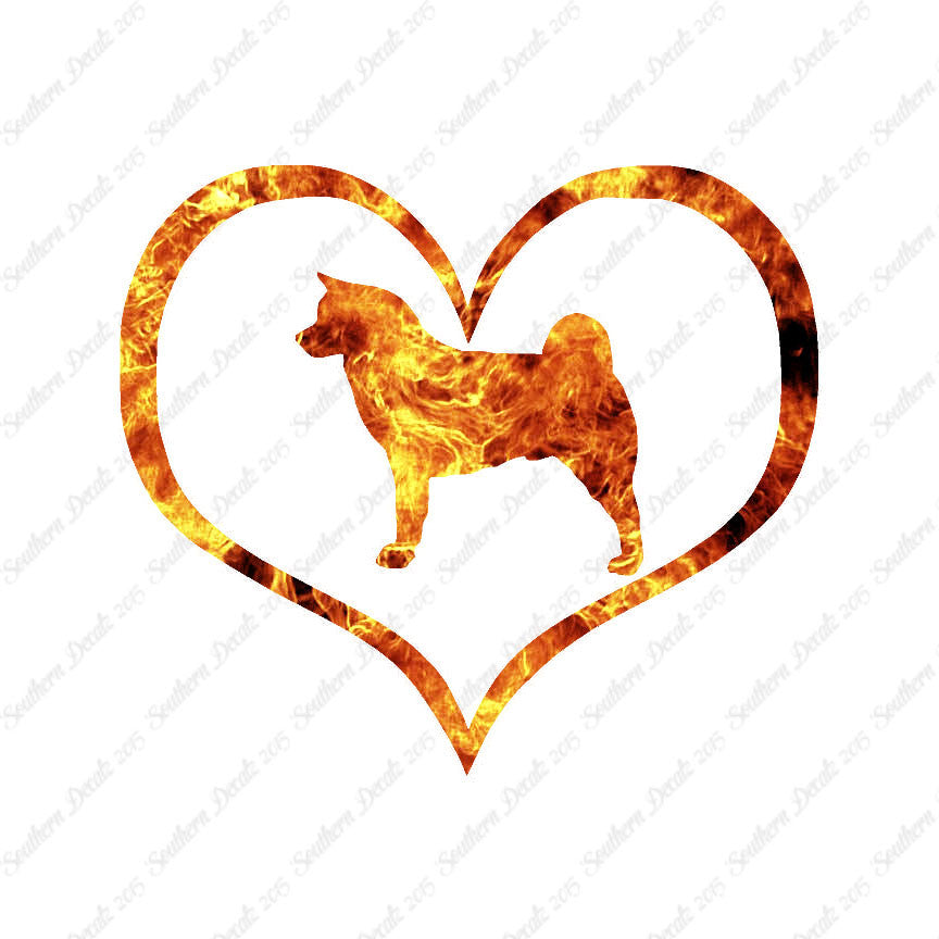 Akita Dog Heart Love
