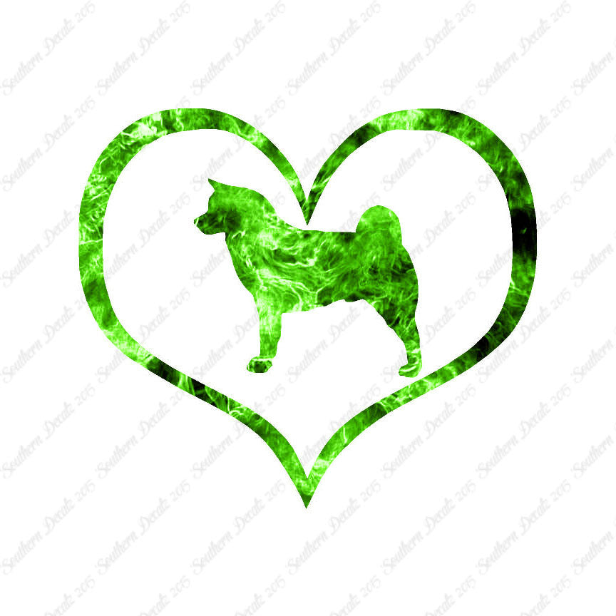 Akita Dog Heart Love