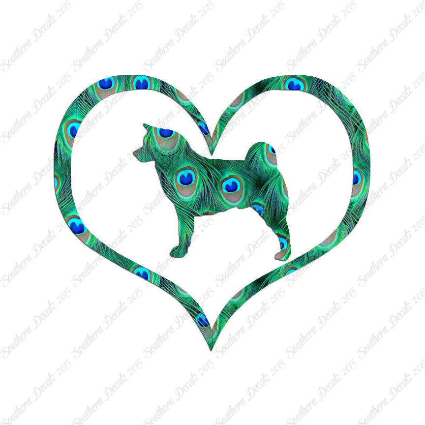 Akita Dog Heart Love