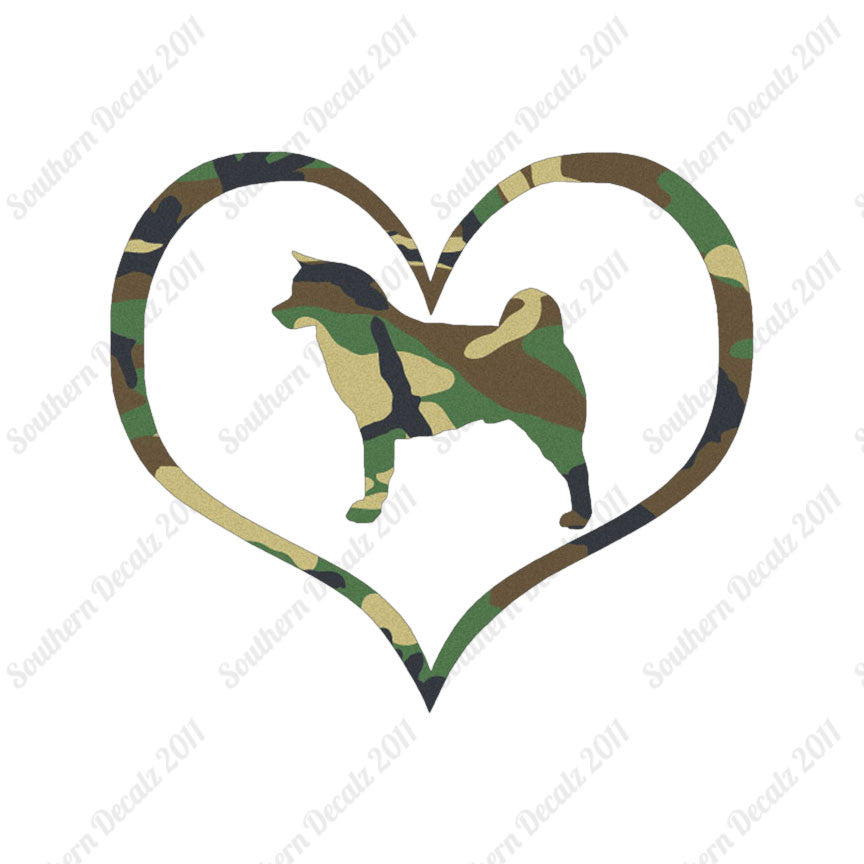 Akita Dog Heart Love