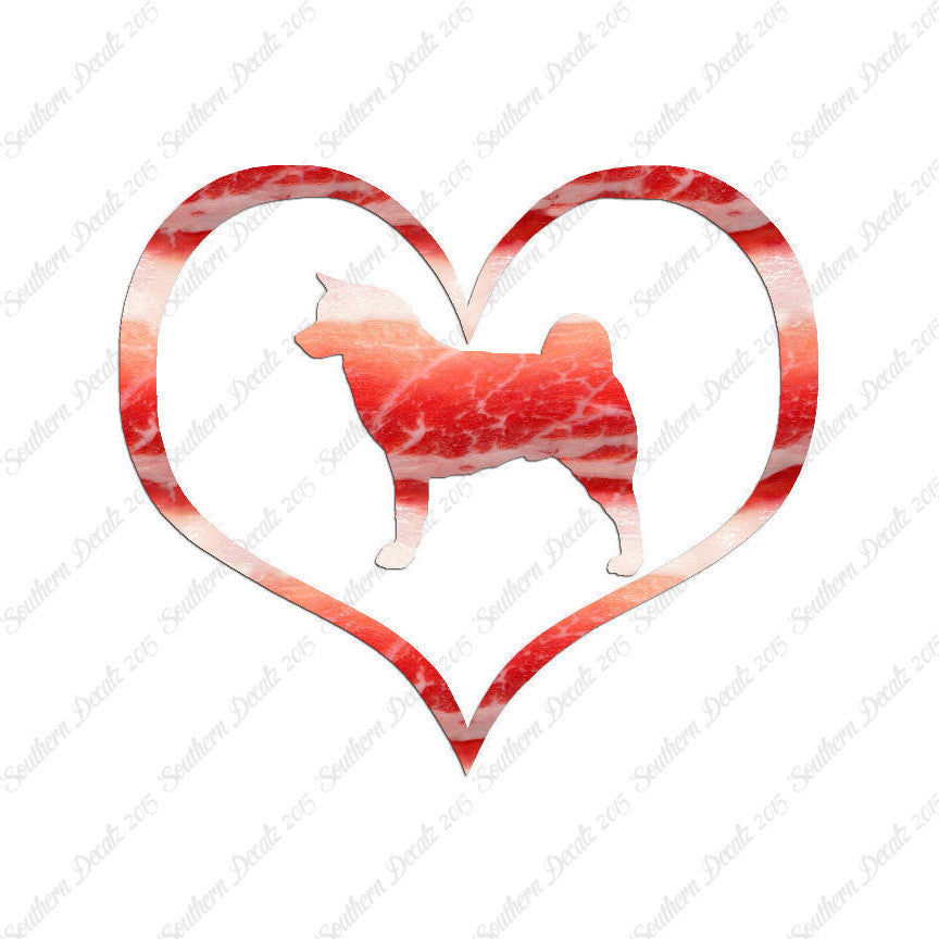Akita Dog Heart Love