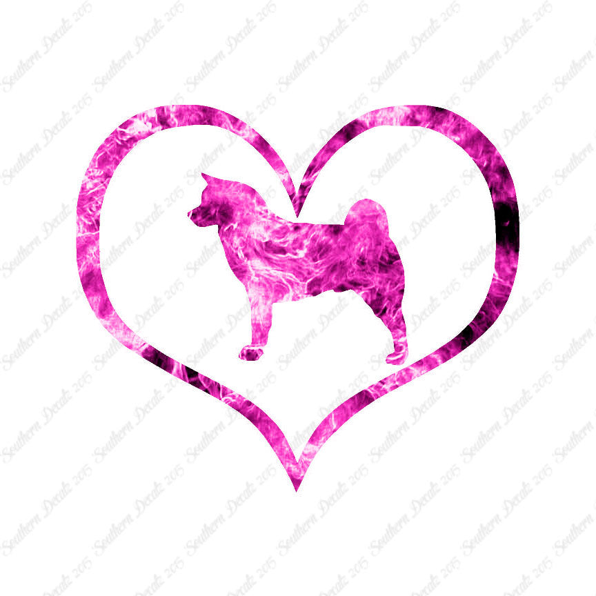 Akita Dog Heart Love