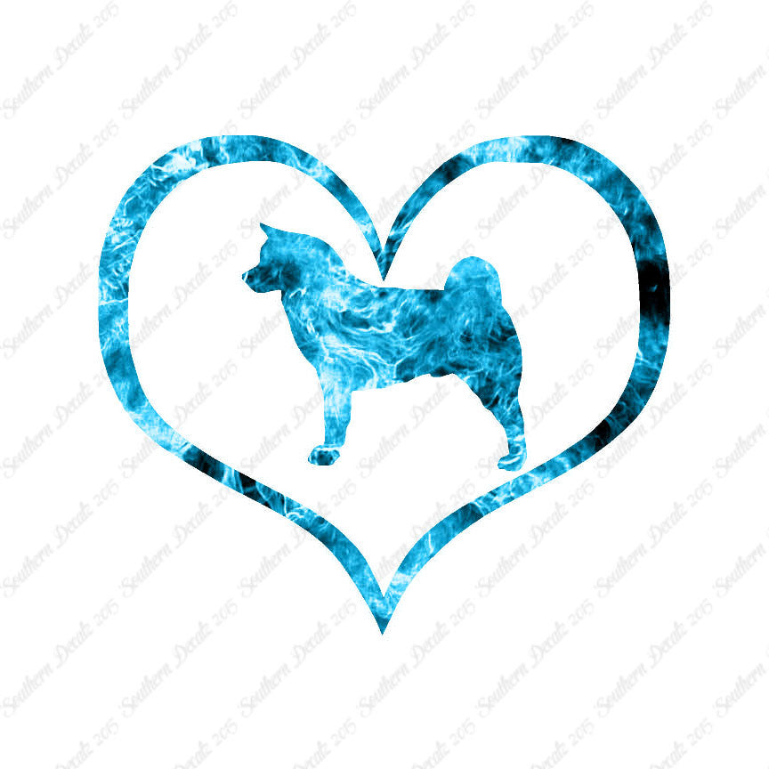 Akita Dog Heart Love