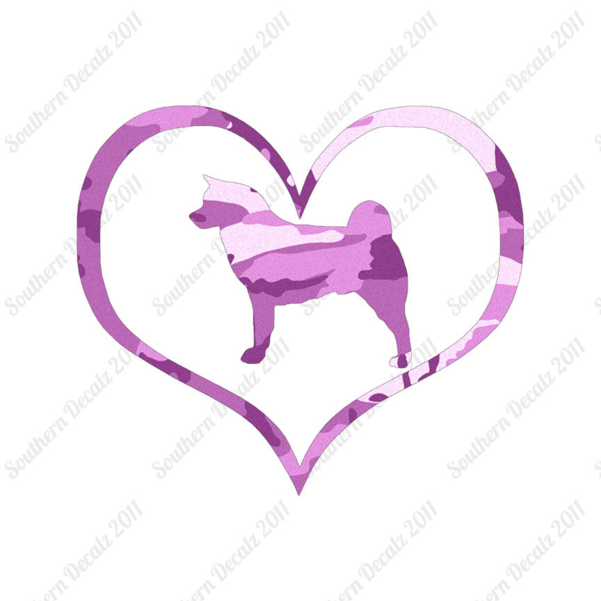Akita Dog Heart Love