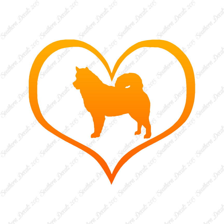 Alaskan Malamute Dog Heart Love
