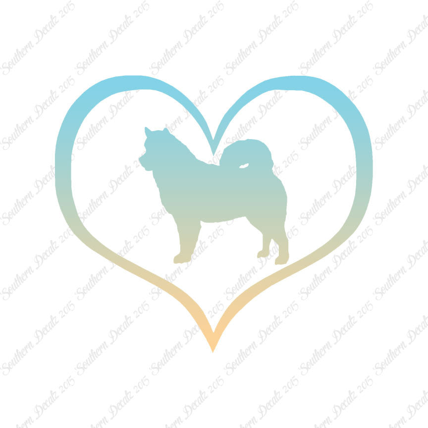 Alaskan Malamute Dog Heart Love