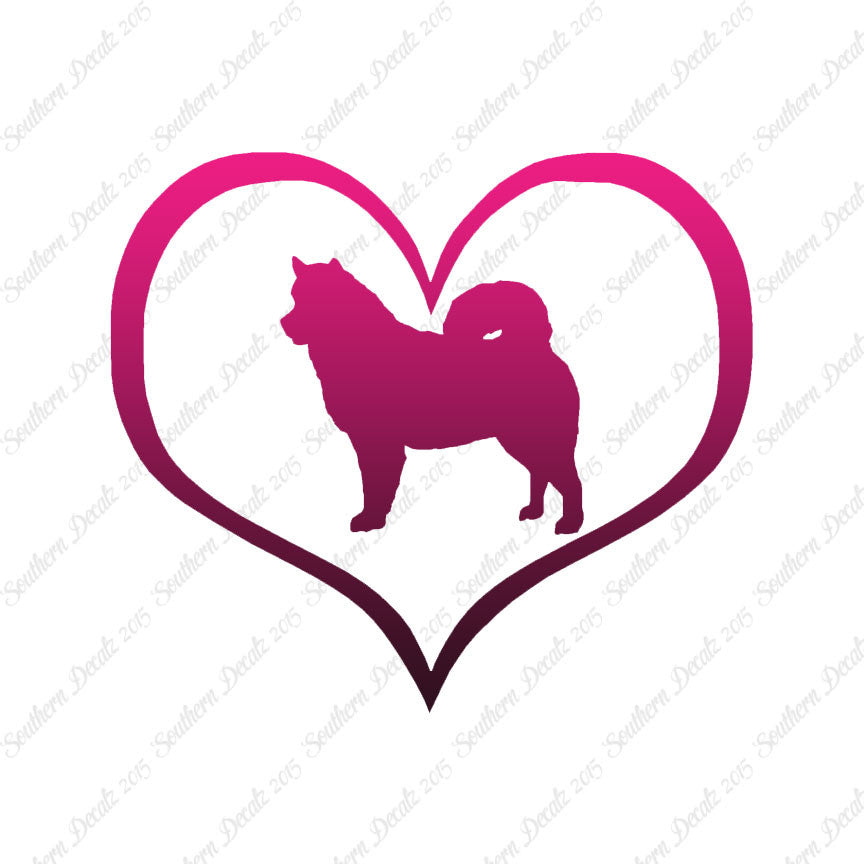 Alaskan Malamute Dog Heart Love