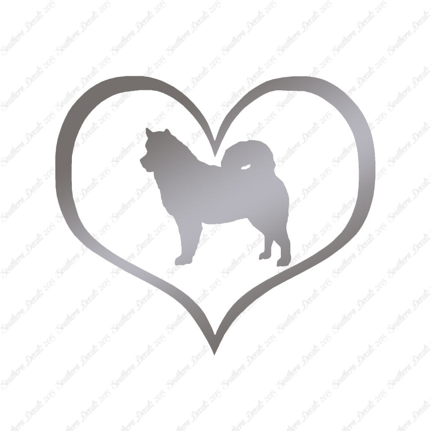 Alaskan Malamute Dog Heart Love