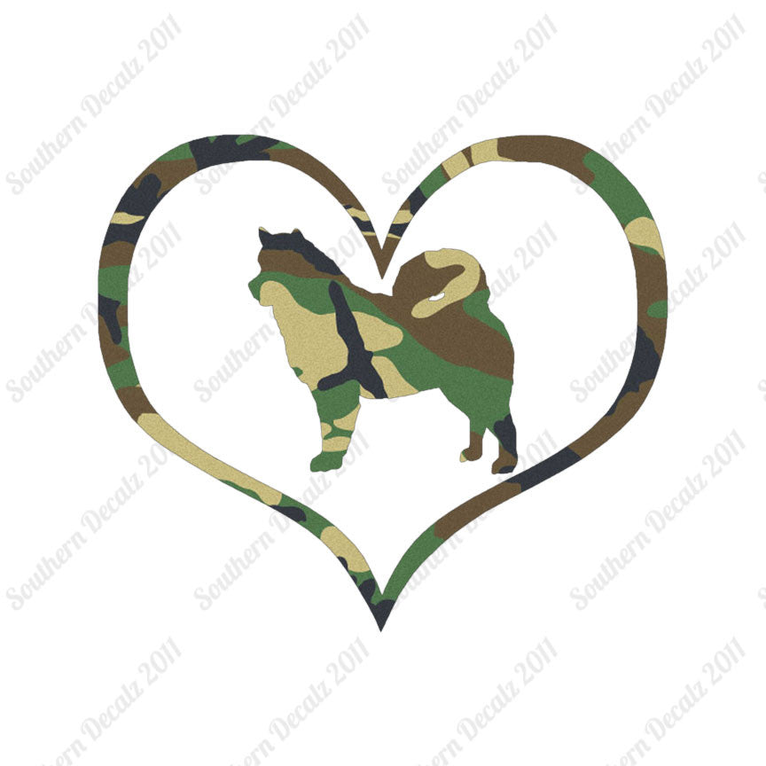 Alaskan Malamute Dog Heart Love