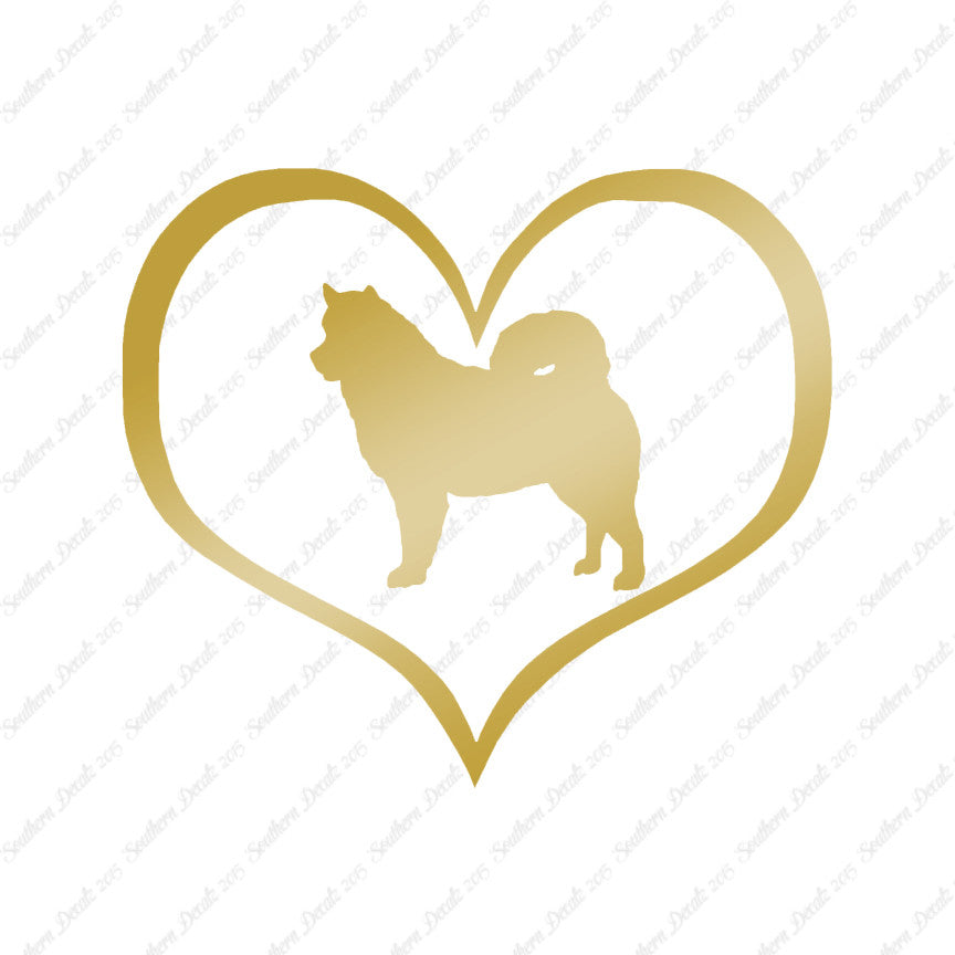 Alaskan Malamute Dog Heart Love