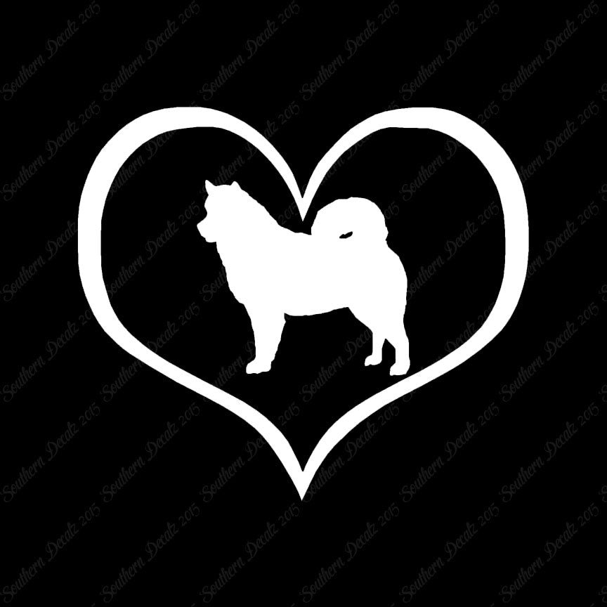 Alaskan Malamute Dog Heart Love