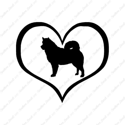 Alaskan Malamute Dog Heart Love
