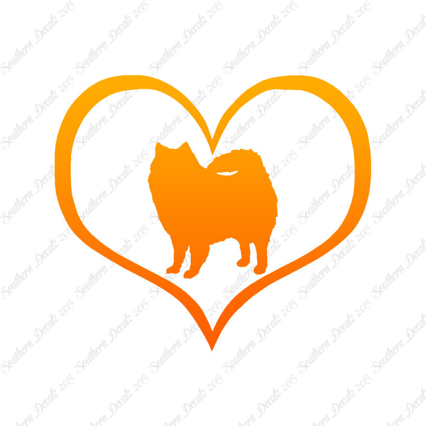 American Eskimo Dog Heart Love