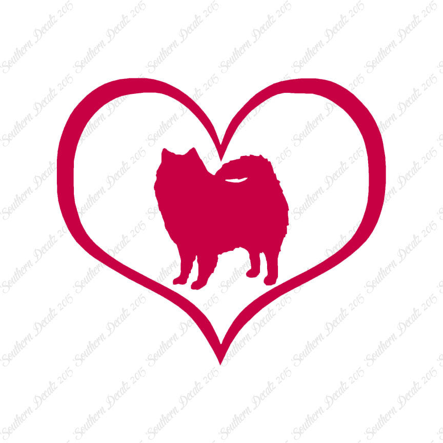 American Eskimo Dog Heart Love