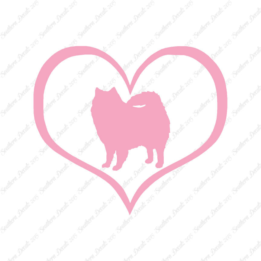 American Eskimo Dog Heart Love