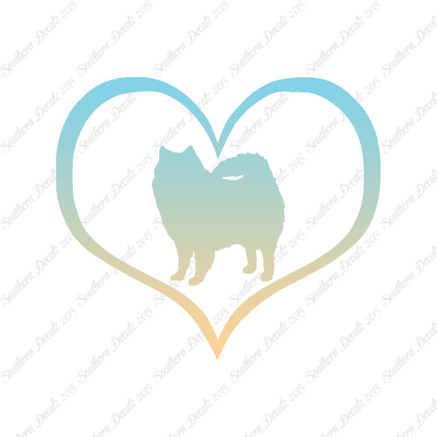 American Eskimo Dog Heart Love