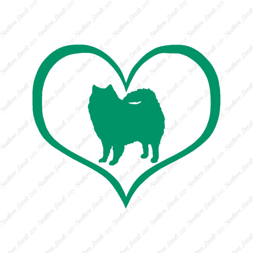 American Eskimo Dog Heart Love