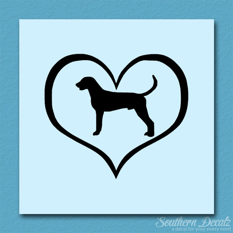 American Fox Hound Dog Heart Love