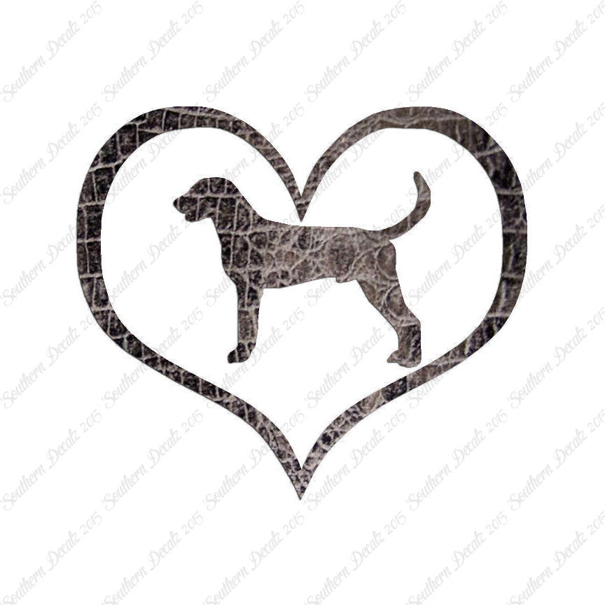 American Fox Hound Dog Heart Love