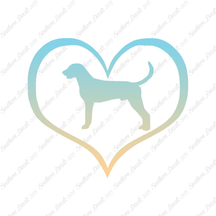 American Fox Hound Dog Heart Love