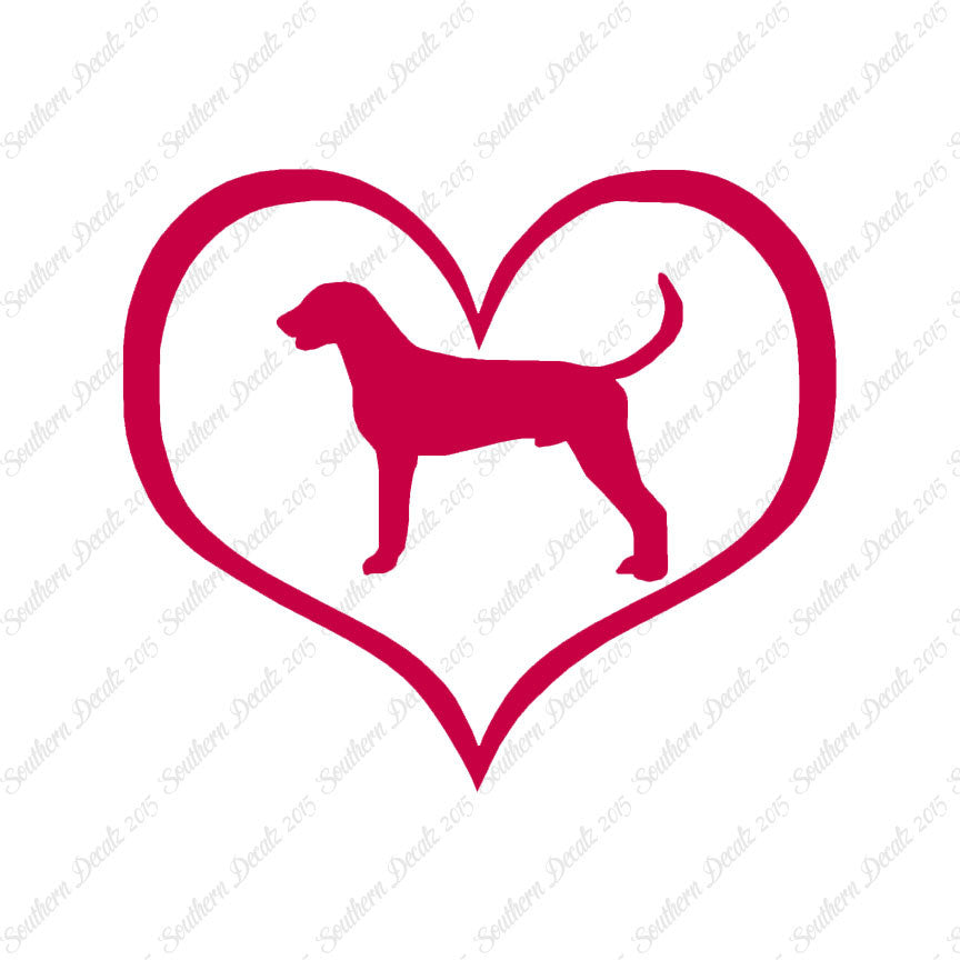 American Fox Hound Dog Heart Love