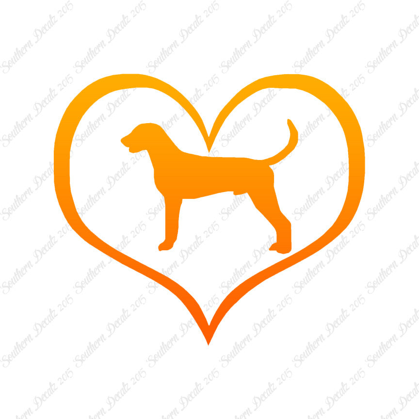 American Fox Hound Dog Heart Love
