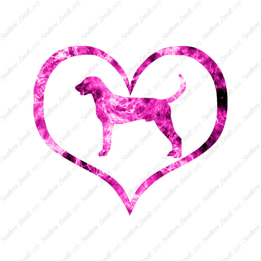 American Fox Hound Dog Heart Love