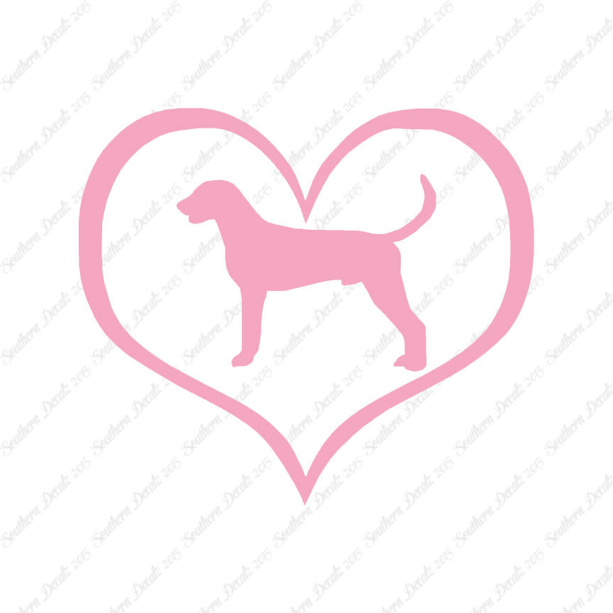 American Fox Hound Dog Heart Love