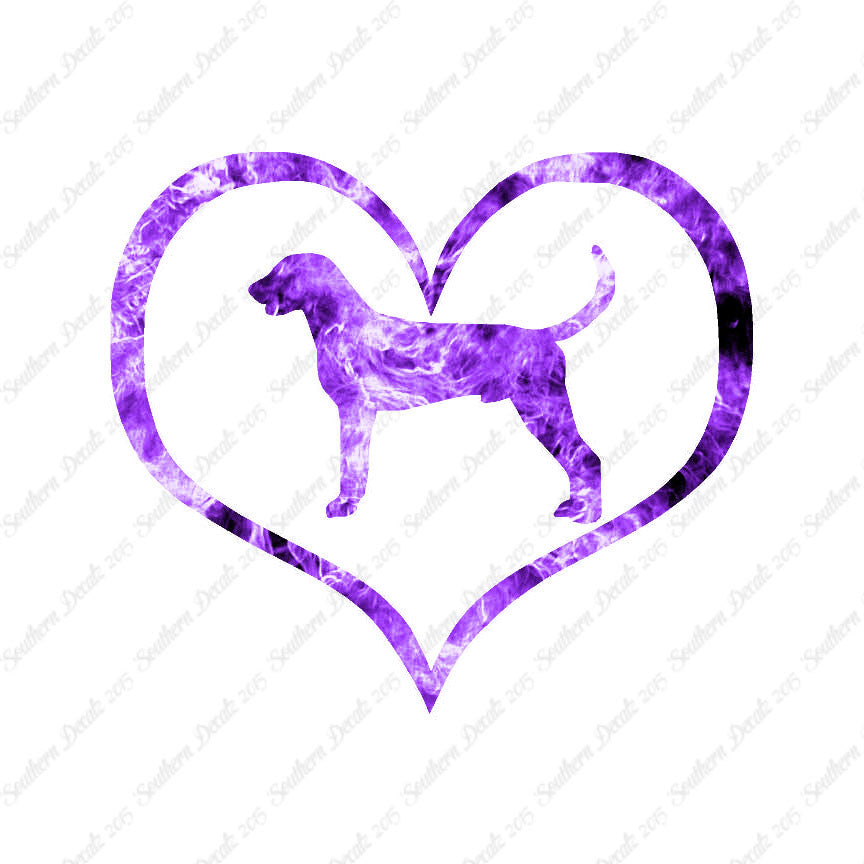 American Fox Hound Dog Heart Love