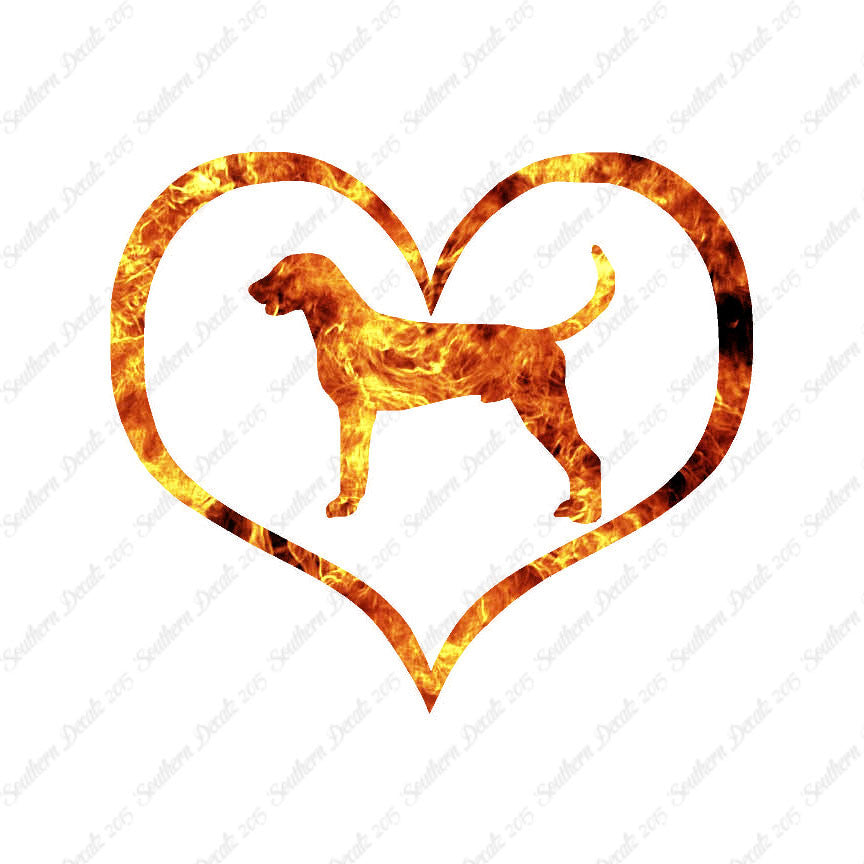 American Fox Hound Dog Heart Love