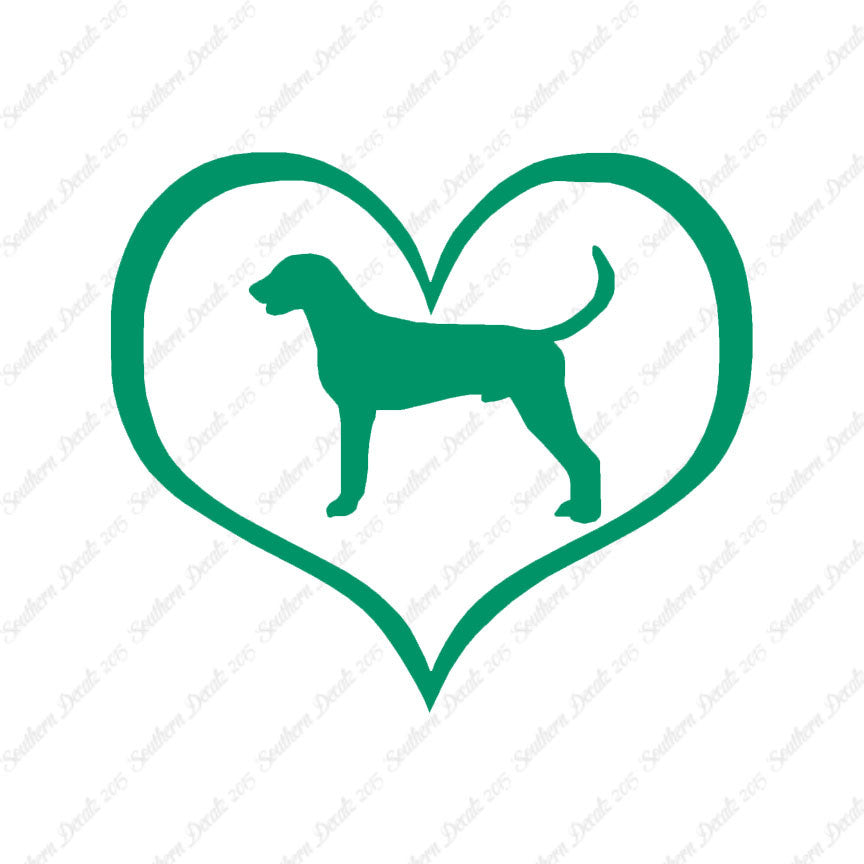 American Fox Hound Dog Heart Love