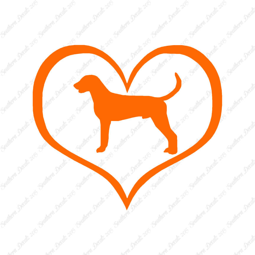 American Fox Hound Dog Heart Love