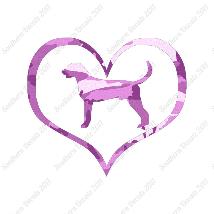 American Fox Hound Dog Heart Love