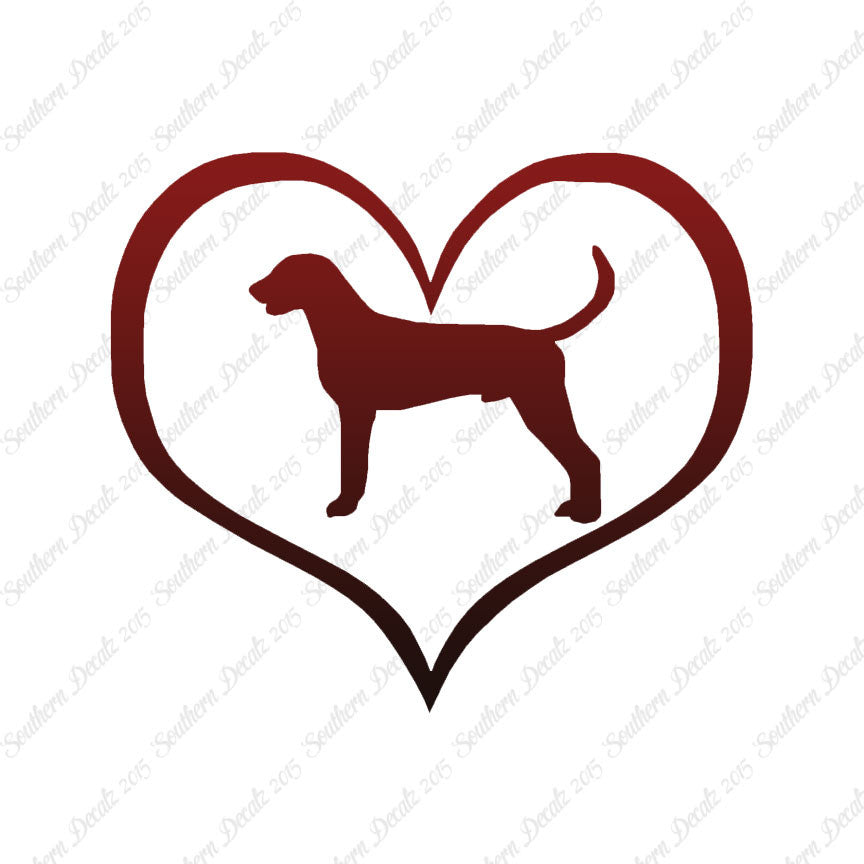 American Fox Hound Dog Heart Love