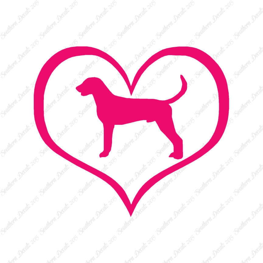 American Fox Hound Dog Heart Love