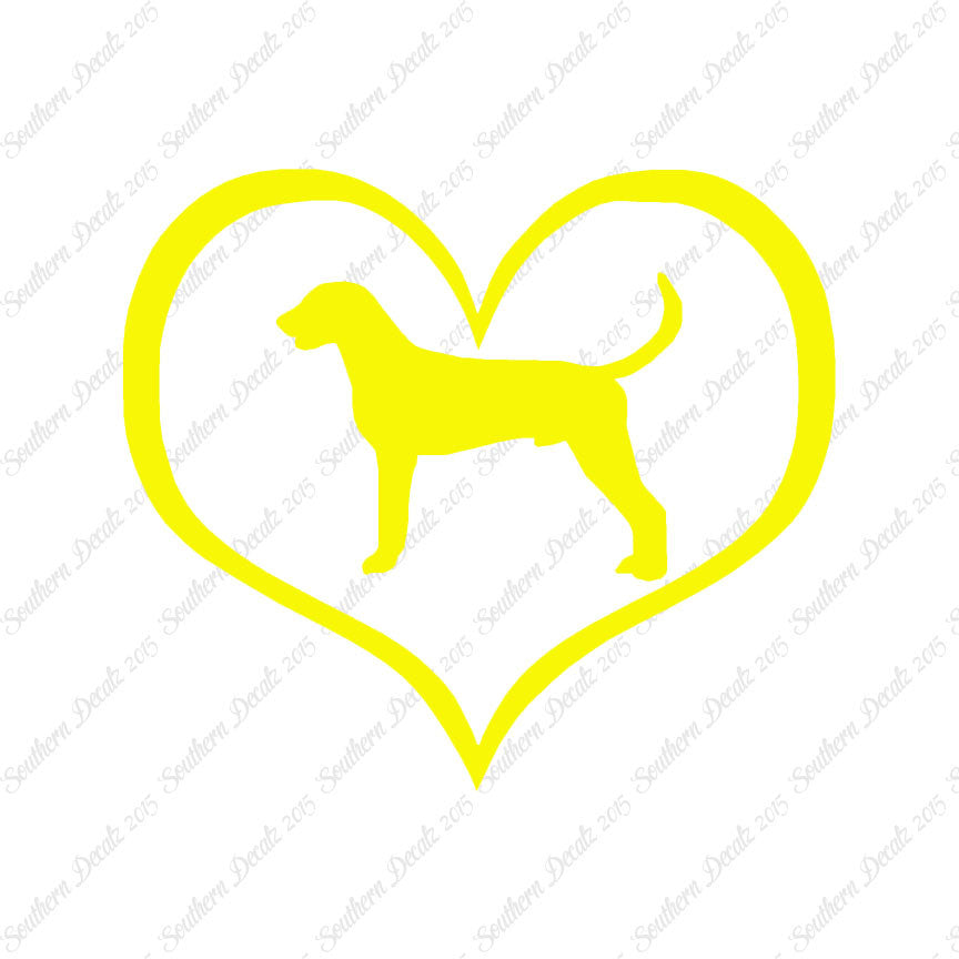 American Fox Hound Dog Heart Love